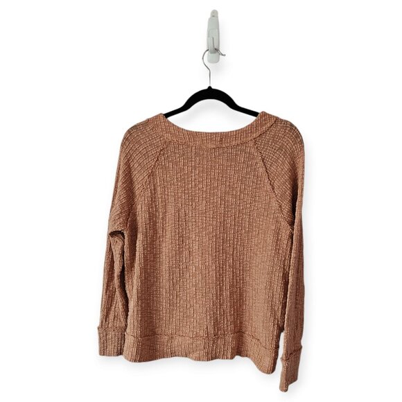 Turo by Vincent Camuto pink v neck button down cotton blend cardigan Siz… - Picture 2 of 4